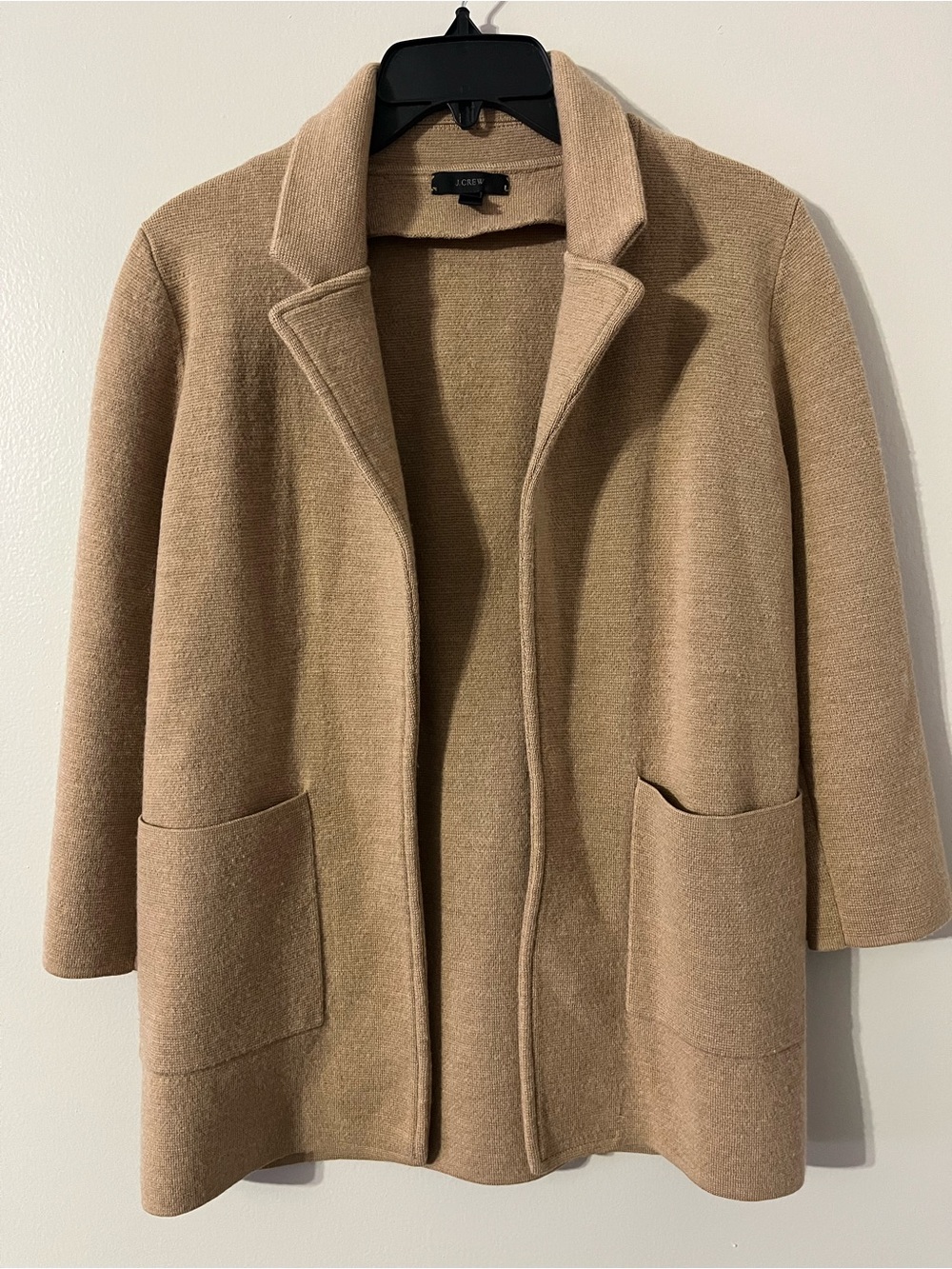 J. Crew 100% Merino Wool Open Front Sweater Blazer Sz XS